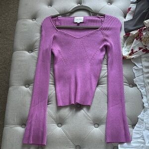 Pink Rose flare purple sweater Size Medium